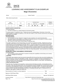 learning and assessment plan