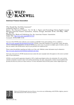 American Finance Association - NYU Stern School of Business