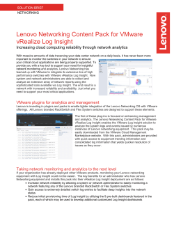Lenovo Networking Content Pack for VMware vRealize Log Insight