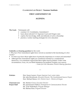 Agenda - Classroom Law Project