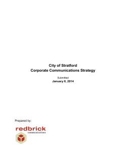 City of Stratford Corporate Communications Strategy