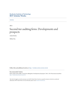Second-tier auditing firms: Developments and