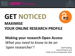 for research publications (deposit on Pure