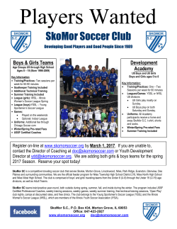 SkoMor Soccer Club - Fairview South School District 72