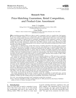 Price-Matching Guarantees, Retail Competition, and Product