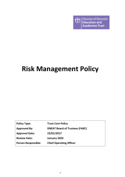 Risk Management Policy - Sculthorpe Primary School
