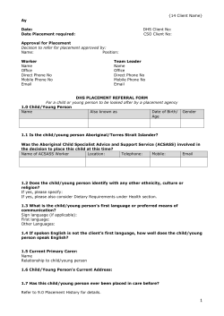 CP200: Placement referral template
