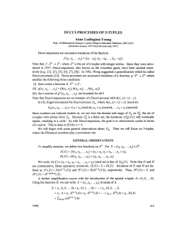 DUCCI-PROCESSES OF 5-TUPLES Anne Ludington