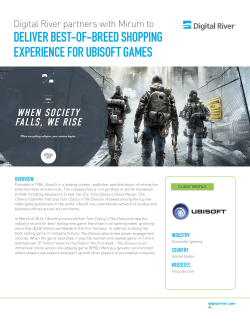 deliver best-of-breed shopping experience for ubisoft games