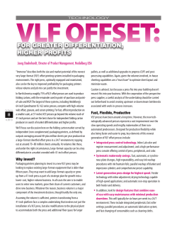 FOR GREATER DIFFERENTIATION, HIGHER PROFITS