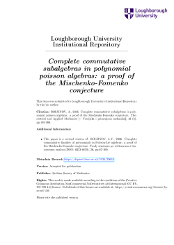 Complete commutative subalgebras in polynomial poisson algebras