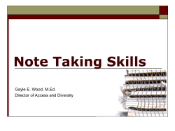 Note Taking Skills