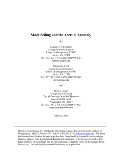 Short-Selling and the Accrual Anomaly - USI