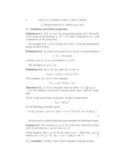 3. Operations of a group on a set 3.1. definition and basic
