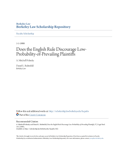 Does the English Rule Discourage Low-Probability-of