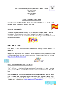 NEWSLETTER November 2016 - St John`s Primary School