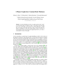1-Planar Graphs have Constant Book Thickness