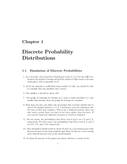 Discrete Probability Distributions