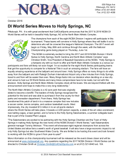 DI World Series Moves to Holly Springs, NC