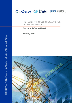 High Level Principles of Scalars for DS3 System Services