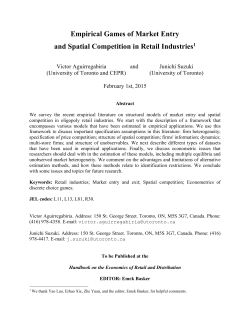 Empirical Games of Market Entry and Spatial Competition in Retail