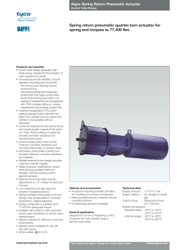 Spring return pneumatic quarter-turn actuator for spring end torques