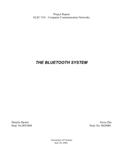bluetooth - University of Victoria