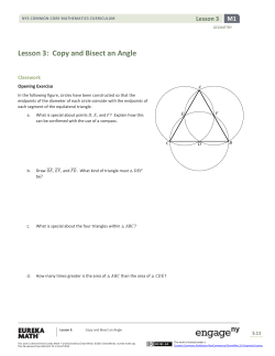 Geometry Module 1, Topic A, Lesson 3: Student Version