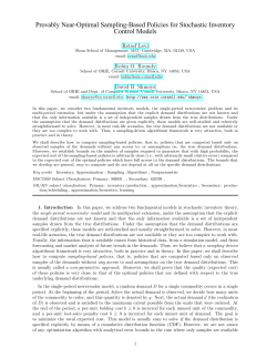 Provably Near-Optimal Sampling-Based Policies for