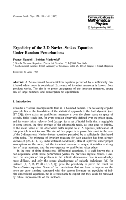 Mathematical Physics Ergodicity of the 2-D Navier