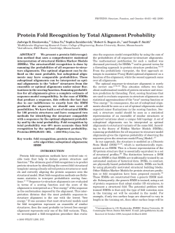 Protein fold recognition by total alignment probability (HMM)