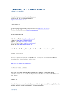 Corporate Law Bulletin 35 - July 2000