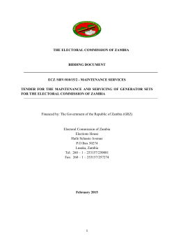 maintenance services - Electoral Commission of Zambia