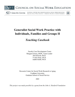 Generalist Social Work Practice with Individuals, Families and