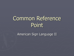 Common Reference Point