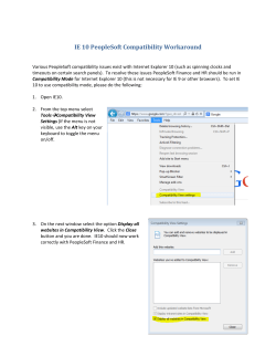 IE 10 PeopleSoft Compatibility Workaround