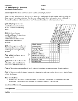 Investigate: Logic Puzzles