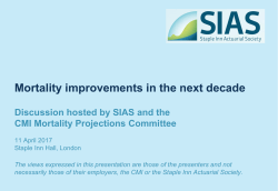 Mortality improvements in the next decade