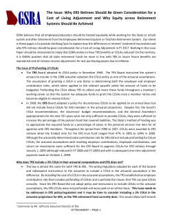 The Issue: Why ERS Retirees Should Be Given Consideration for a