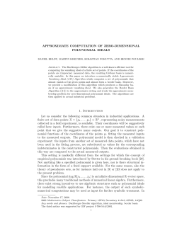 APPROXIMATE COMPUTATION OF ZERO