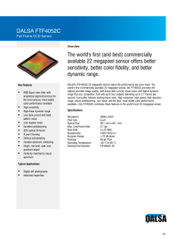 DALSA FTF4052C The world`s first (and best