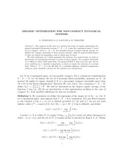 ERGODIC OPTIMIZATION FOR NON