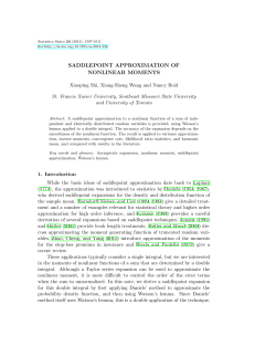 saddlepoint approximation of nonlinear moments