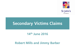 Secondary Victims Claims