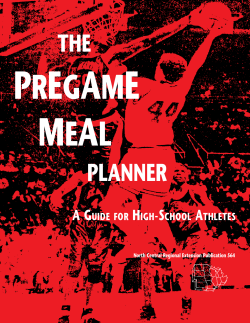 The Pregame Meal Planner