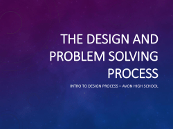 The Design and problem solving process