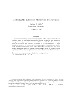 Modeling the Effects of Mergers in Procurement