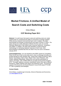 Market Frictions: A Unified Model of Search Costs and Switching Costs