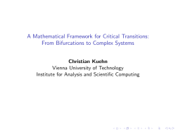 A Mathematical Framework for Critical Transitions: From Bifurcations