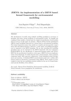 JDEVS: An implementation of a DEVS based formal framework for